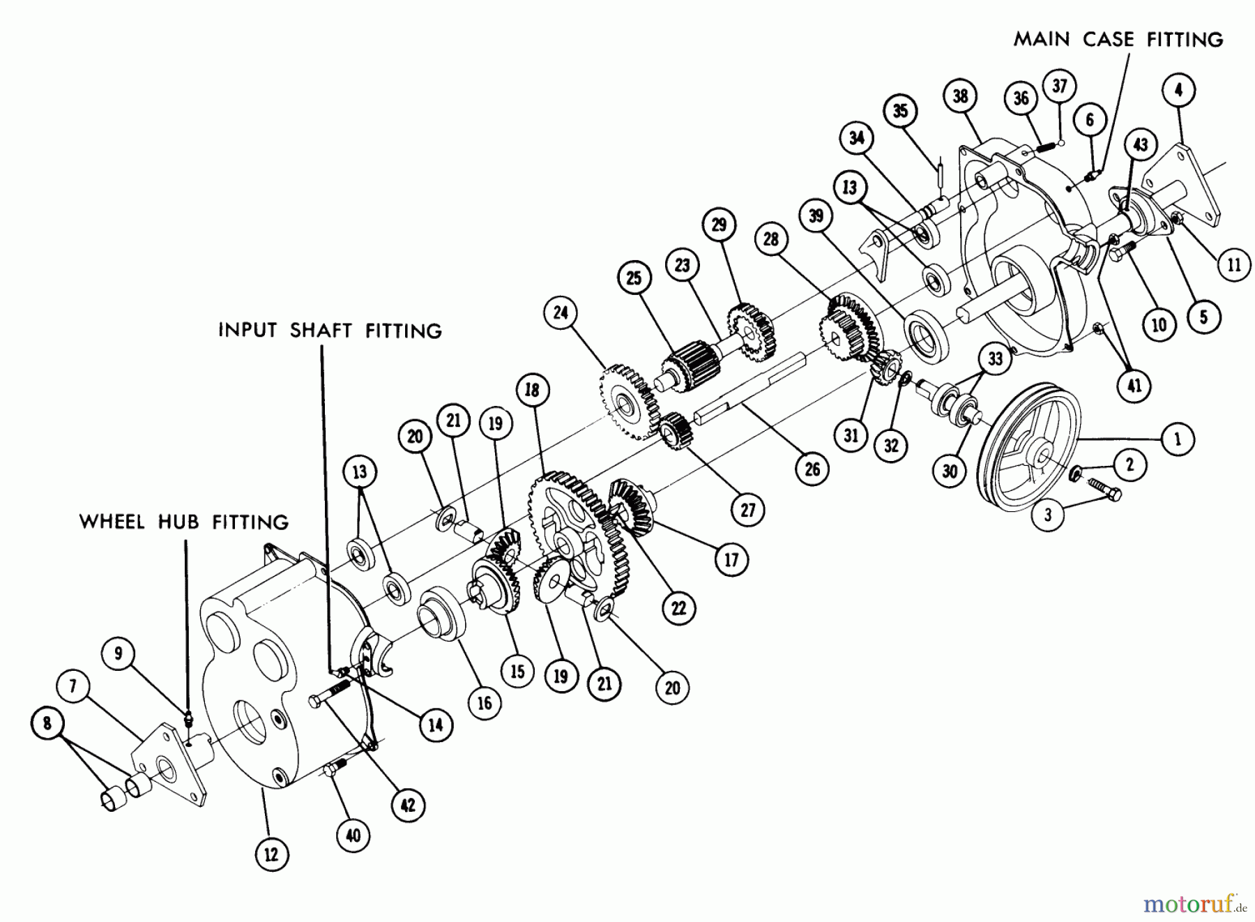  Toro Neu Snow Blowers/Snow Throwers Seite 2 4-2652 - Toro Trailblazer 7, 1973 PARTS LIST 5077-TRANSMISSION