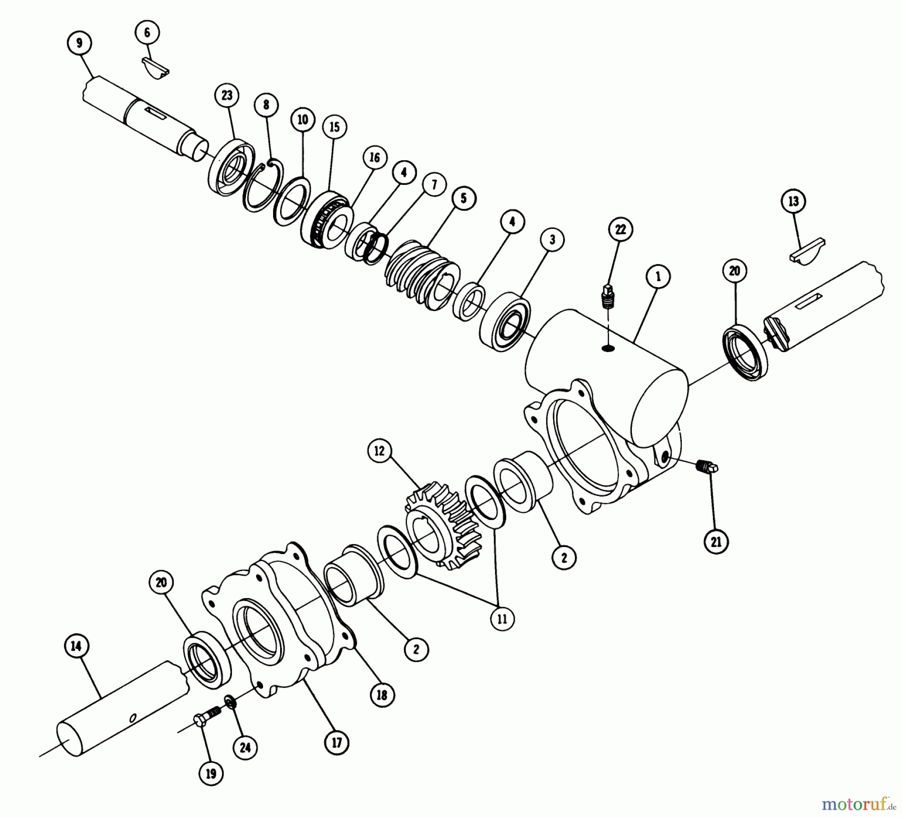  Toro Neu Snow Blowers/Snow Throwers Seite 2 4-2652 - Toro Trailblazer 7, 1973 PARTS LIST 7487 GEAR BOX-ROTOR DRIVE