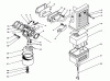 Toro 62027 (T2500D) - Generator, T2500D, 1984 (4000001-4999999) Ersatzteile AIR CLEANER & CARBURETOR ASSEMBLY