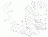 Toro 79360 - 42" Snowthrower, 300 Series Garden Tractors, 2001 (210000001-210999999) Ersatzteile CHUTE AND ROTATION SYSTEM