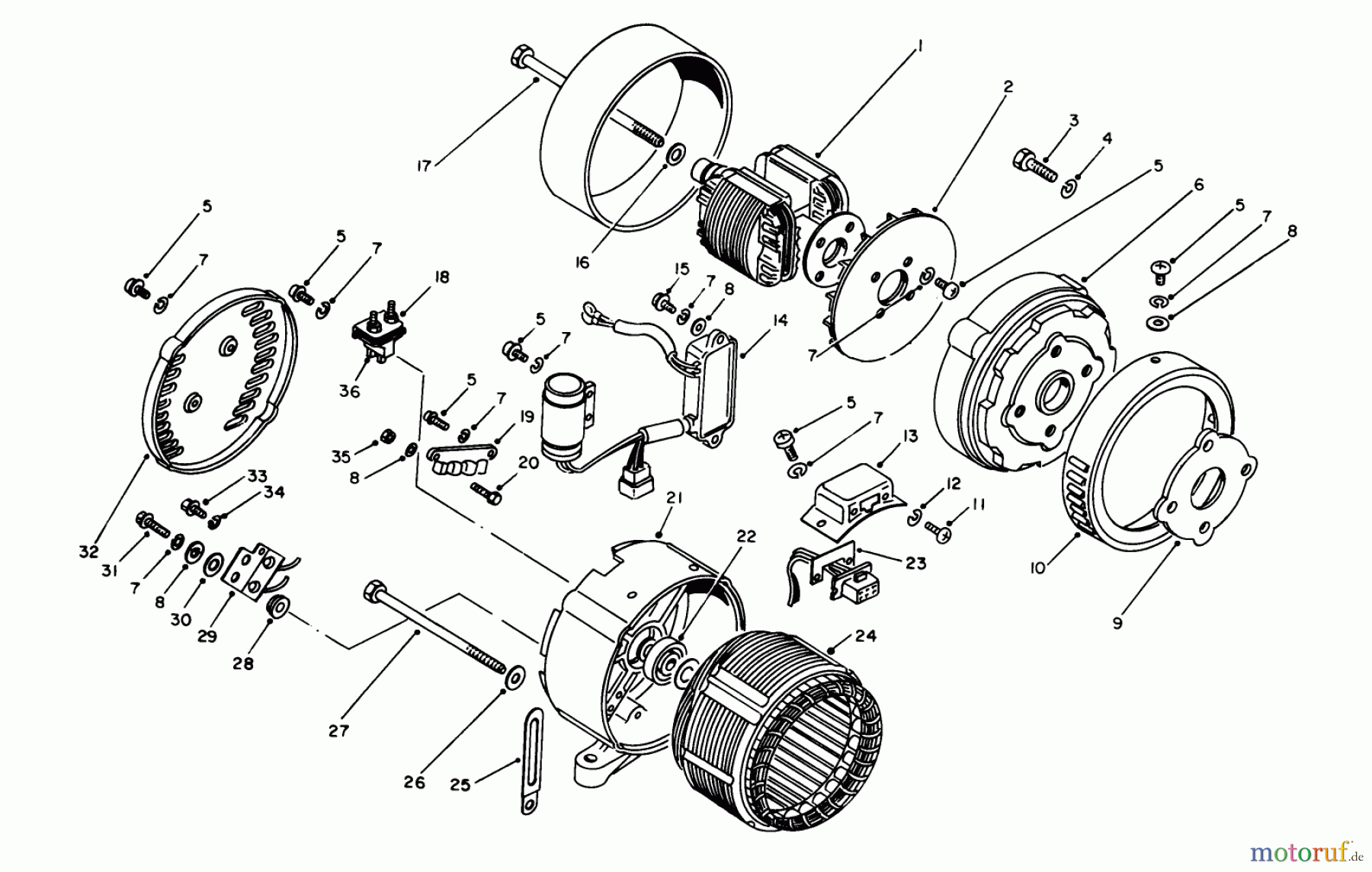 Toro Neu Generators 62032 (T3000D) - Toro Generator, T3000D, 1984 (4000001-4999999) GENERATOR