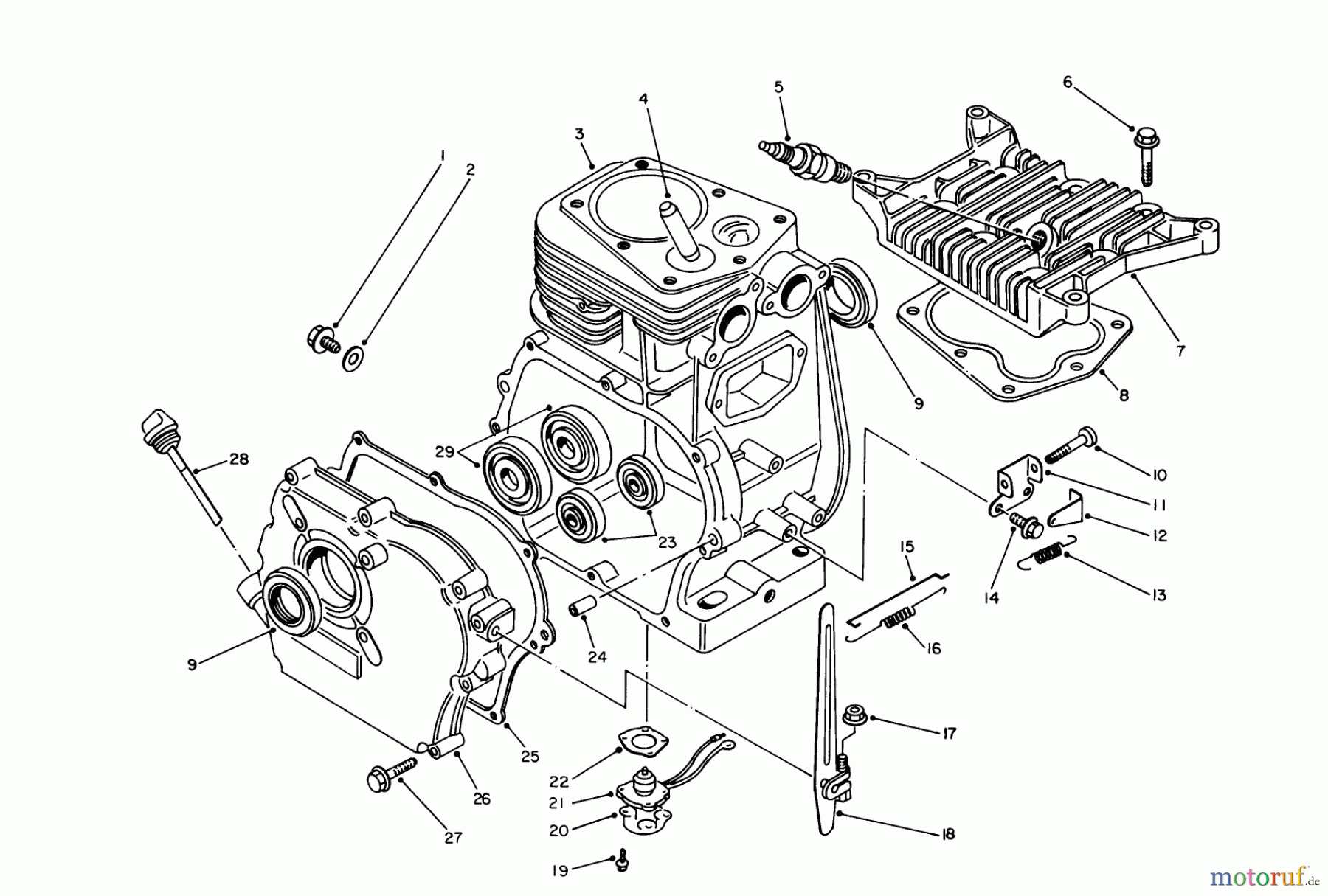 Toro Neu Generators 62032 (T3000D) - Toro Generator, T3000D, 1986 (6000001-6999999) ENGINE ASSEMBLY