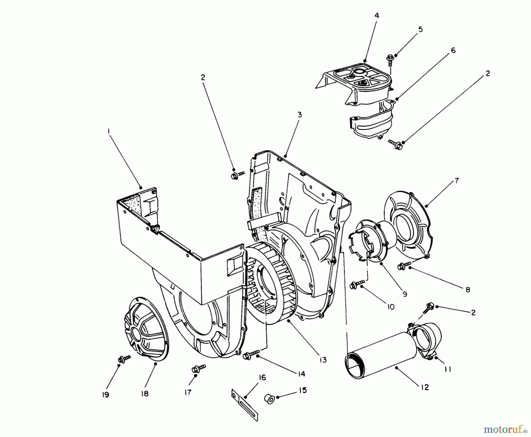  Toro Neu Generators 62040 (T4000D) - Toro Generator, T4000D, 1984 (4000001-4999999) COOLING FAN ASSEMBLY