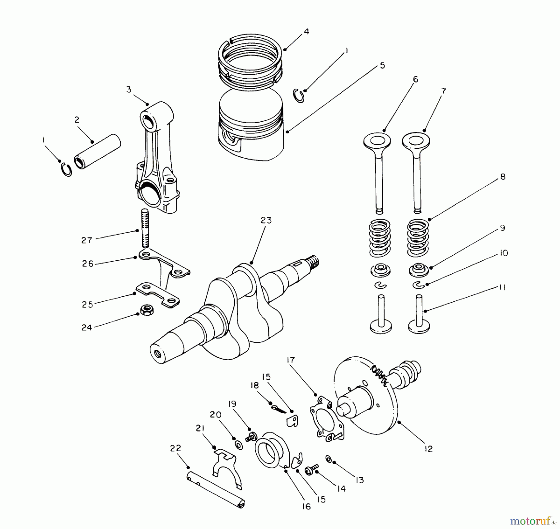  Toro Neu Generators 62040 (T4000D) - Toro Generator, T4000D, 1984 (4000001-4999999) CRANKSHAFT ASSEMBLY