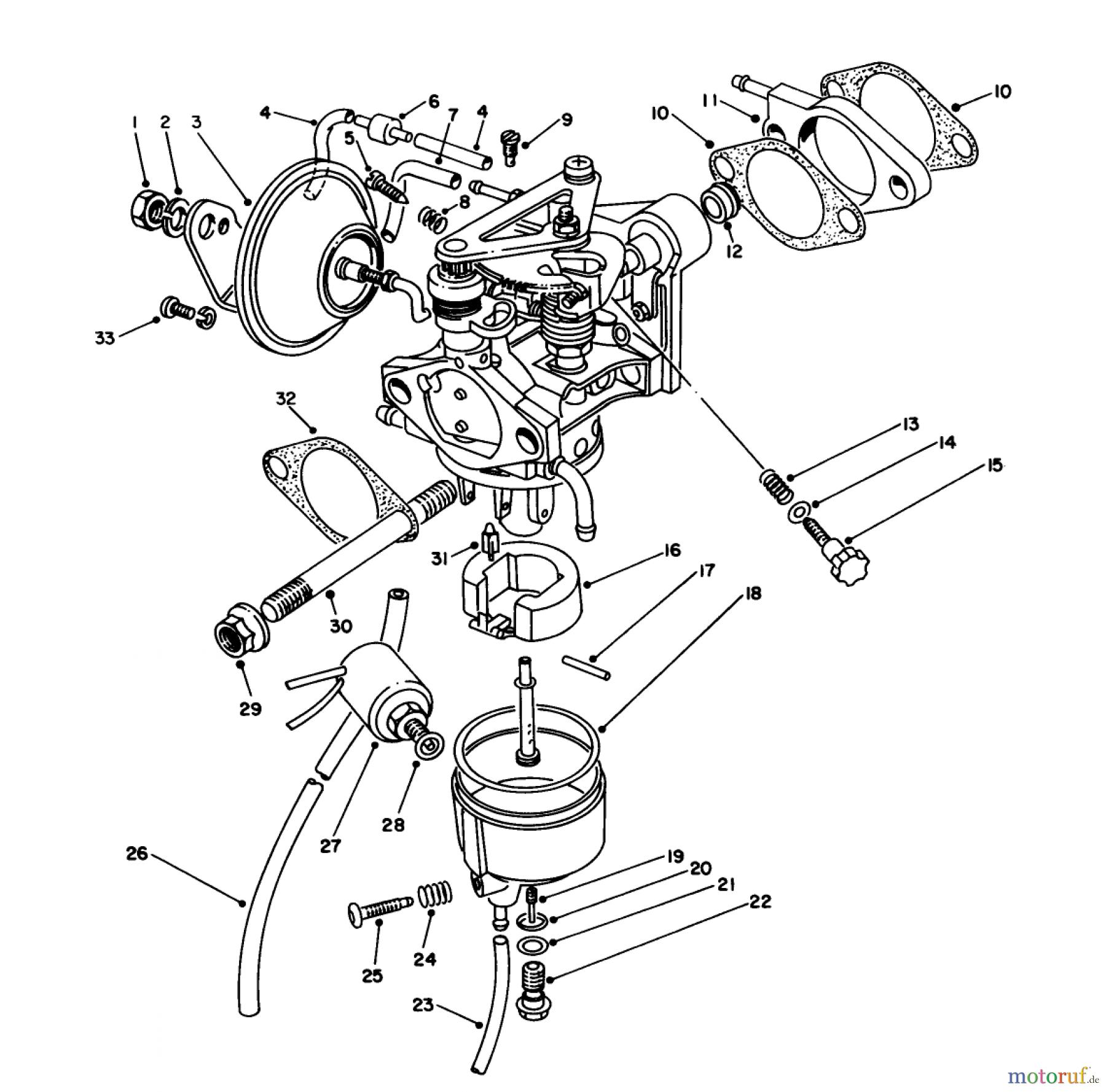 Toro Neu Generators 62040 (T4000D) - Toro Generator, T4000D, 1987 (7000001-7999999) CARBURETOR ASSEMBLY