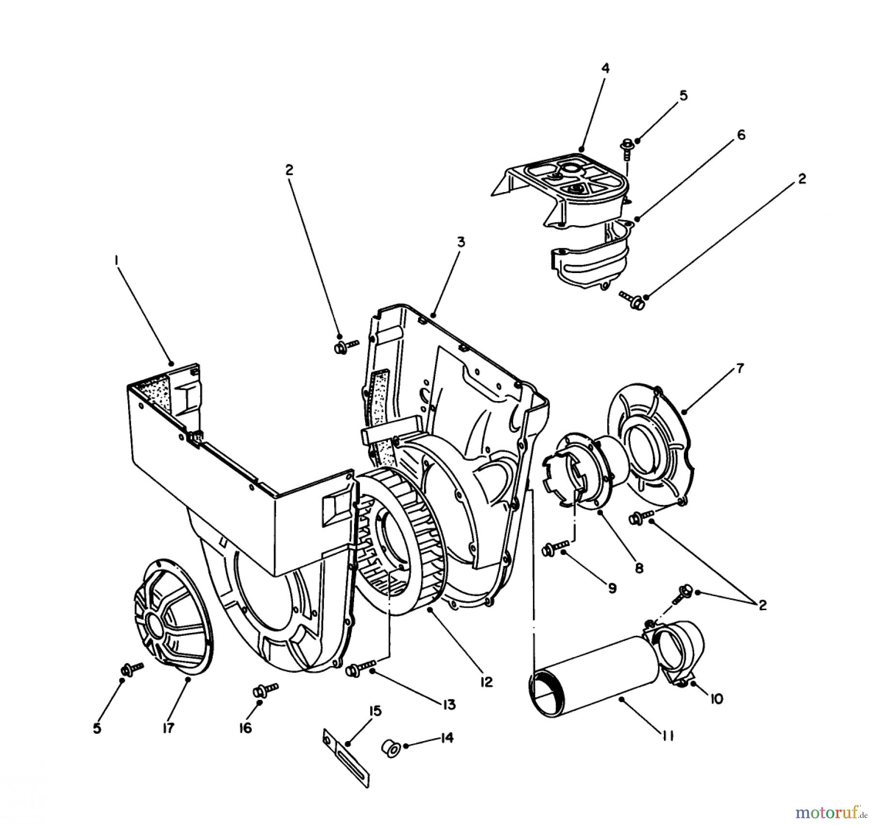 Toro Neu Generators 62040 (T4000D) - Toro Generator, T4000D, 1987 (7000001-7999999) COOLING FAN ASSEMBLY