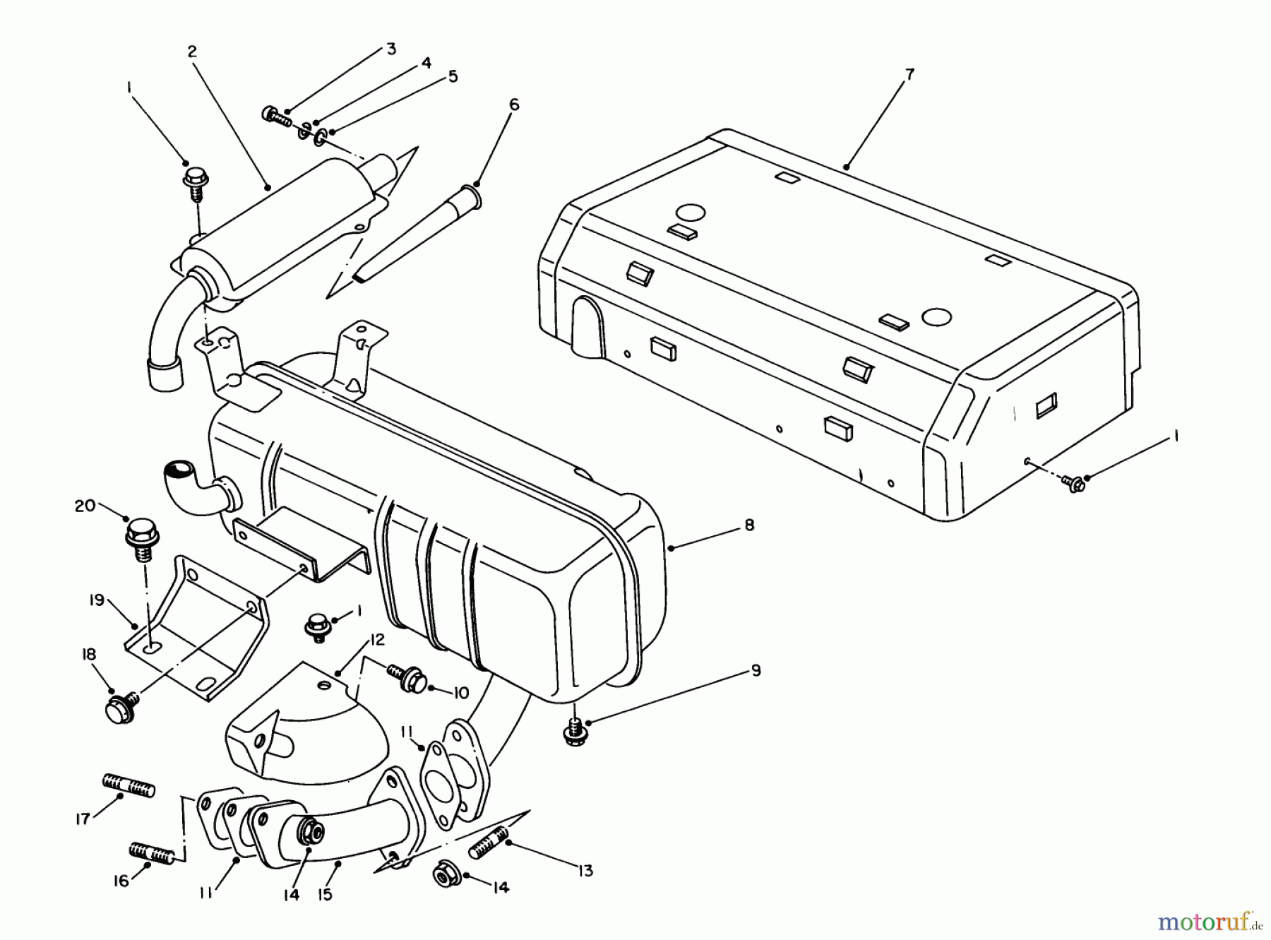  Toro Neu Generators 62040 (T4000D) - Toro Generator, T4000D, 1987 (7000001-7999999) EXHAUST ASSEMBLY