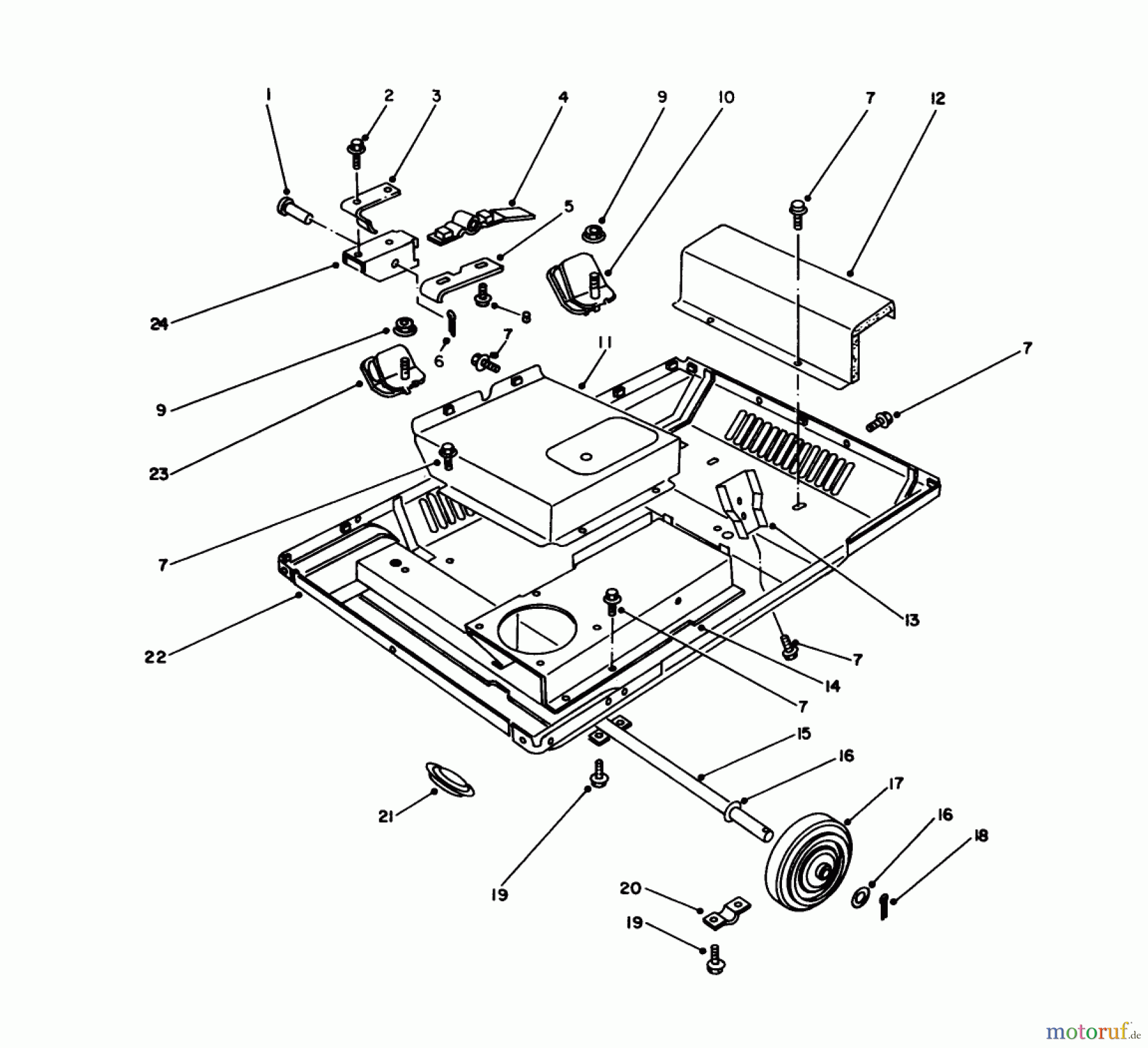  Toro Neu Generators 62040 (T4000D) - Toro Generator, T4000D, 1987 (7000001-7999999) FRAME ASSEMBLY