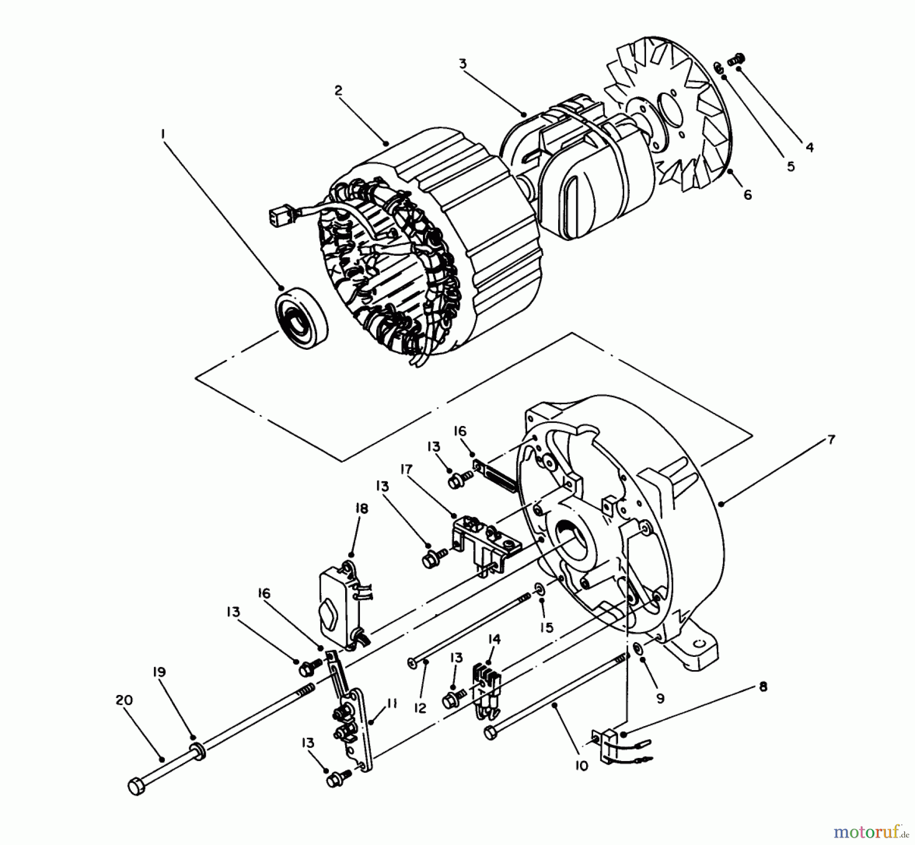 Toro Neu Generators 62040 (T4000D) - Toro Generator, T4000D, 1985 (5000001-5999999) GENERATOR ASSEMBLY
