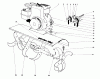 Toro 58231 - 26" Tiller, 1975 (5000001-5999999) Ersatzteile TINE AND ENGINE ASSEMBLY (MODEL 58231)