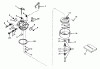Toro 58235 - 26" Tiller, 1975 (5000001-5999999) Ersatzteile CARBURETOR NO. 631701
