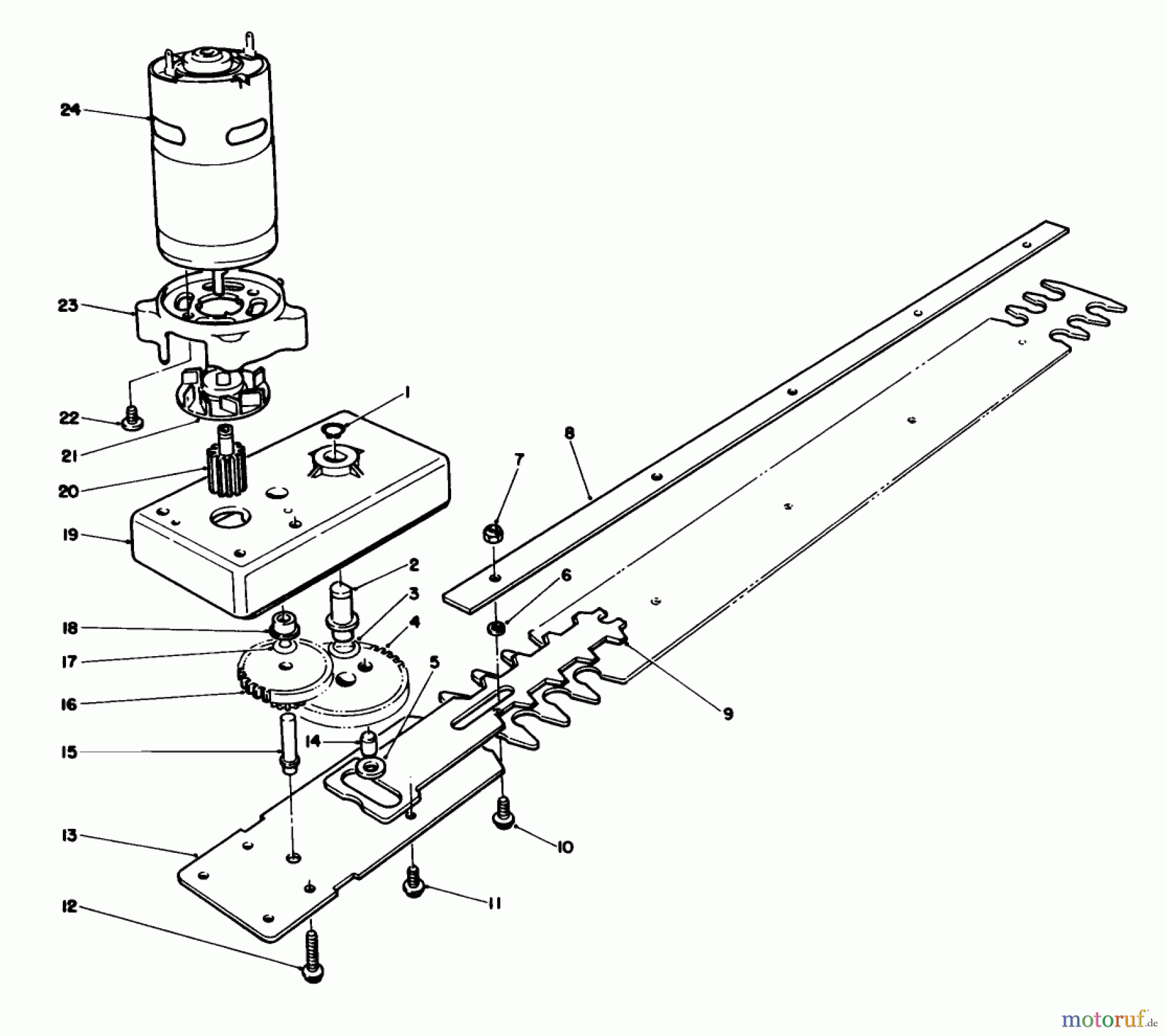  Toro Neu Hedge Trimmers 51730 - Toro Hedge Trimmer, 1990 (0000001-0999999) GEAR BOX AND BLADE ASSEMBLY