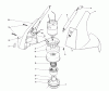 Toro 51555 (710) - 710 Electric Trimmer, 1990 (0000001-0999999) Ersatzteile MOTOR HOUSING ASSEMBLY