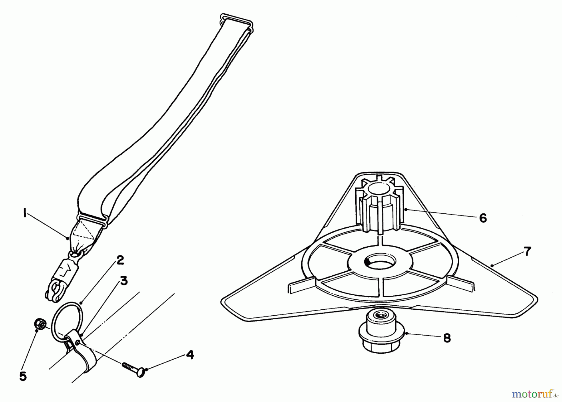  Toro Neu Trimmers, String/Brush 51604 (TC 400) - Toro TC 400 Gas Trimmer, 1983 (3000001-3999999) ACCESSORY KIT NO. 44-9870 (OPTIONAL)