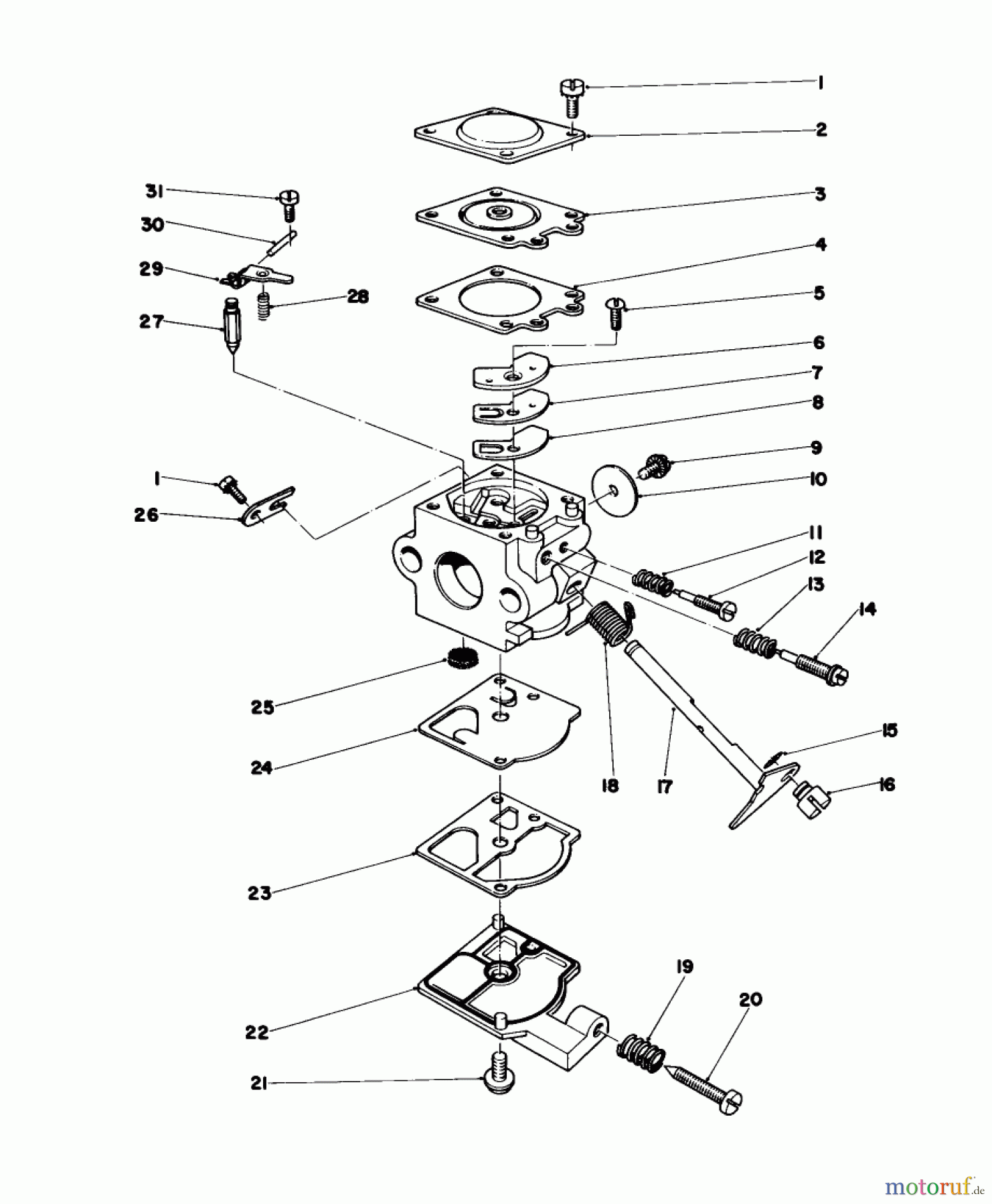 Toro Neu Trimmers, String/Brush 51607 (TC 700) - Toro TC 700 Gas Trimmer, 1982 (2000001-2999999) CARBURETOR ASSEMBLY