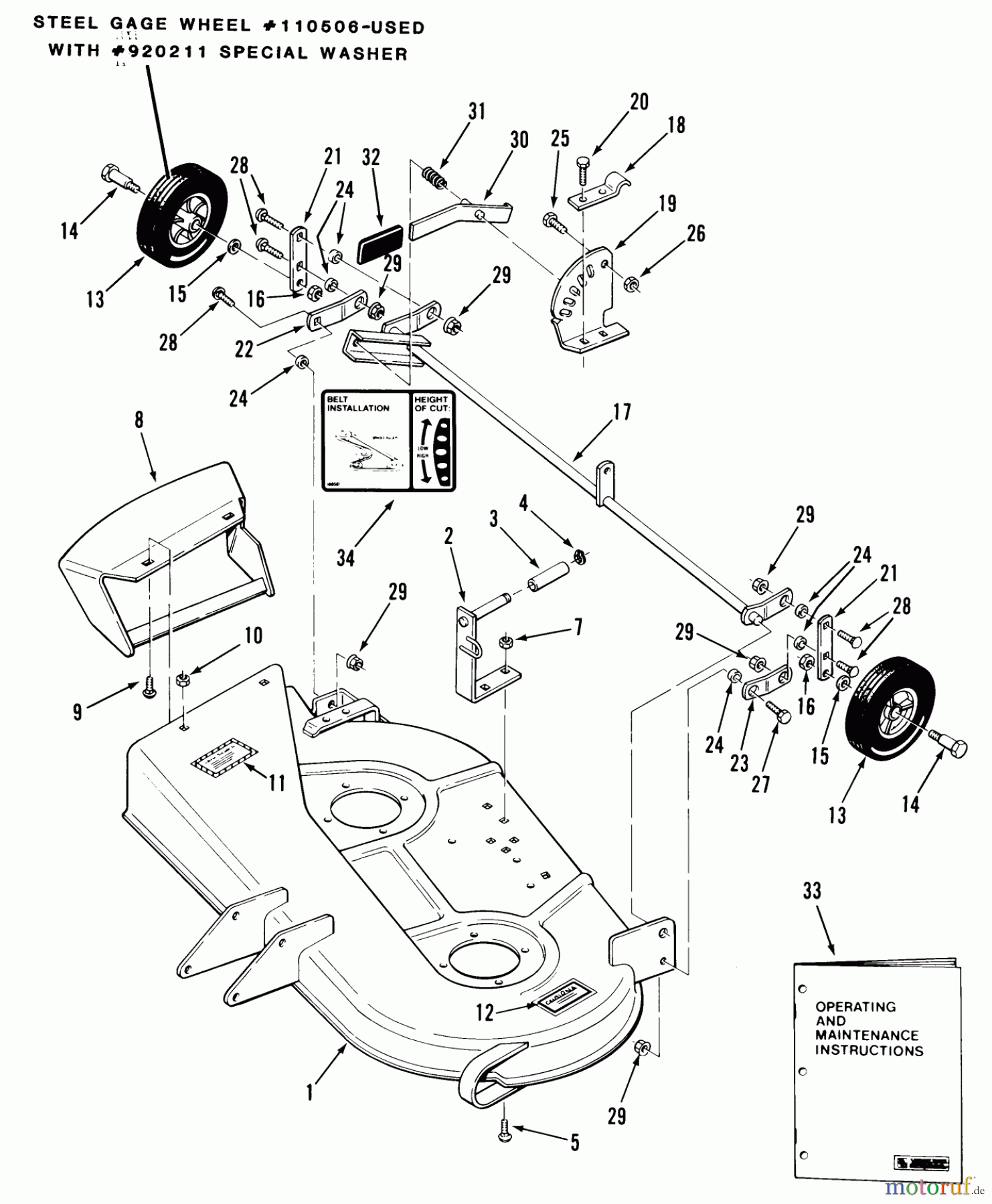  Toro Neu Mowers, Deck Assembly Only 05-37MS03 - Toro 37