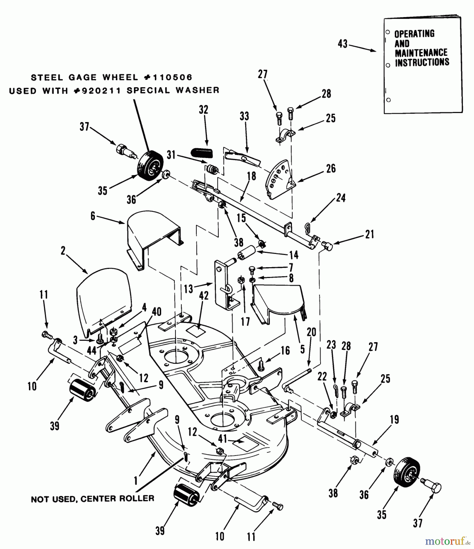 Toro Neu Mowers, Deck Assembly Only 05-42XR03 - Toro 42