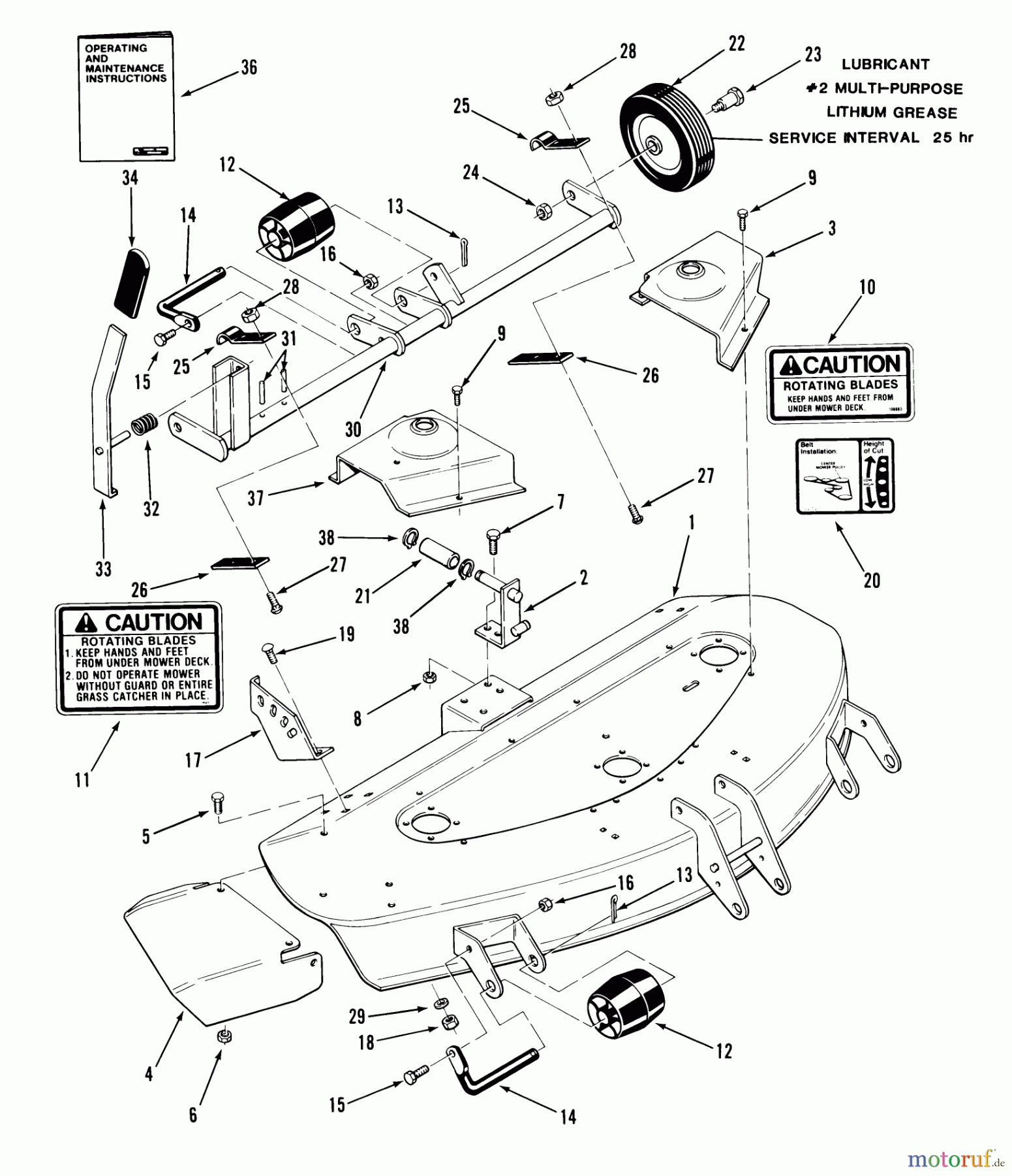 Toro Neu Mowers, Deck Assembly Only 05-37MS05 - Toro 37