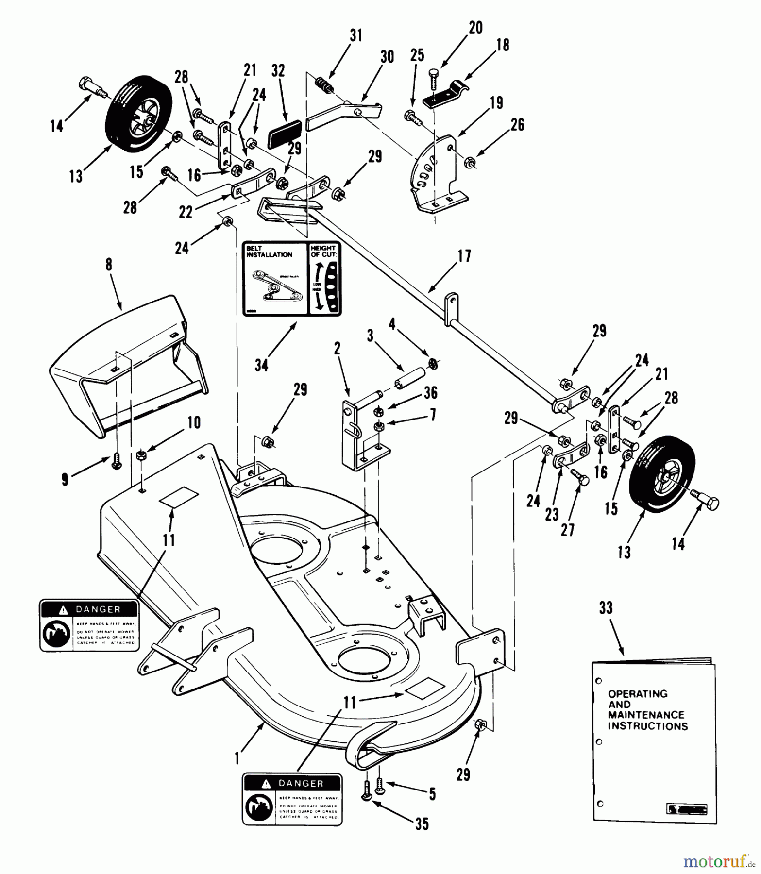  Toro Neu Mowers, Deck Assembly Only 05-42XR06 - Toro 42