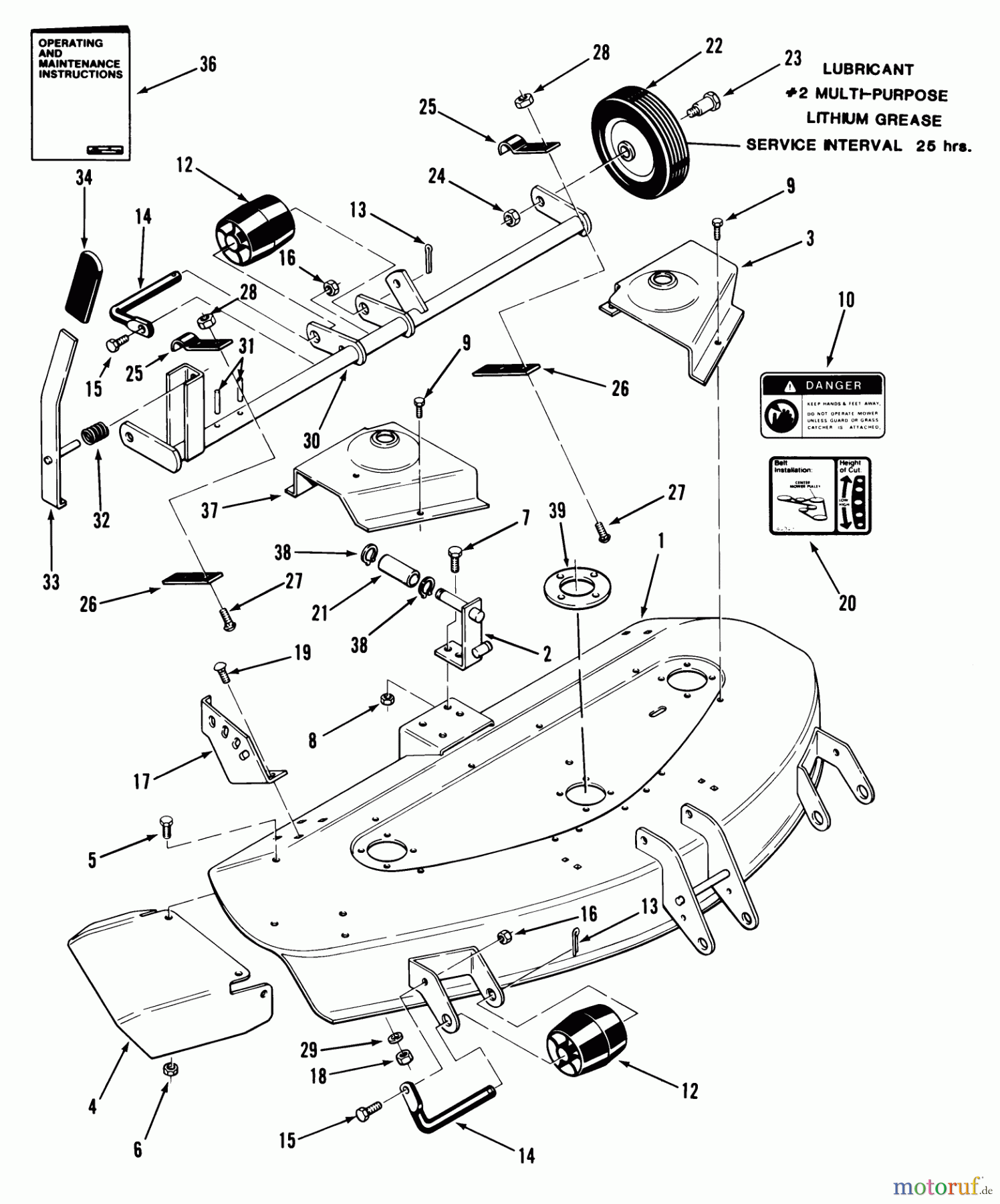 Toro Neu Mowers, Deck Assembly Only 05-42XR06 - Toro 42