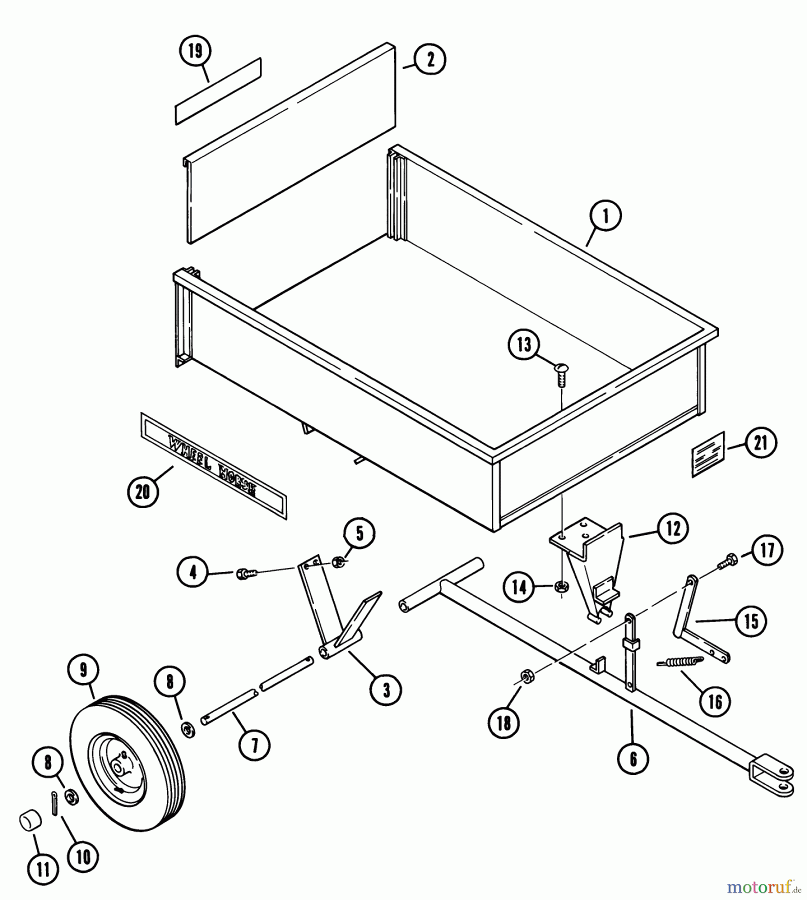 Toro Neu Utility Carts 67-10DC01 - Toro 10 Cubic Foot Cart, 1976 PARTS LIST-10 CUBIC FOOT DUMP CART (FACTORY ORDER NUMBER 67-1ODC01)