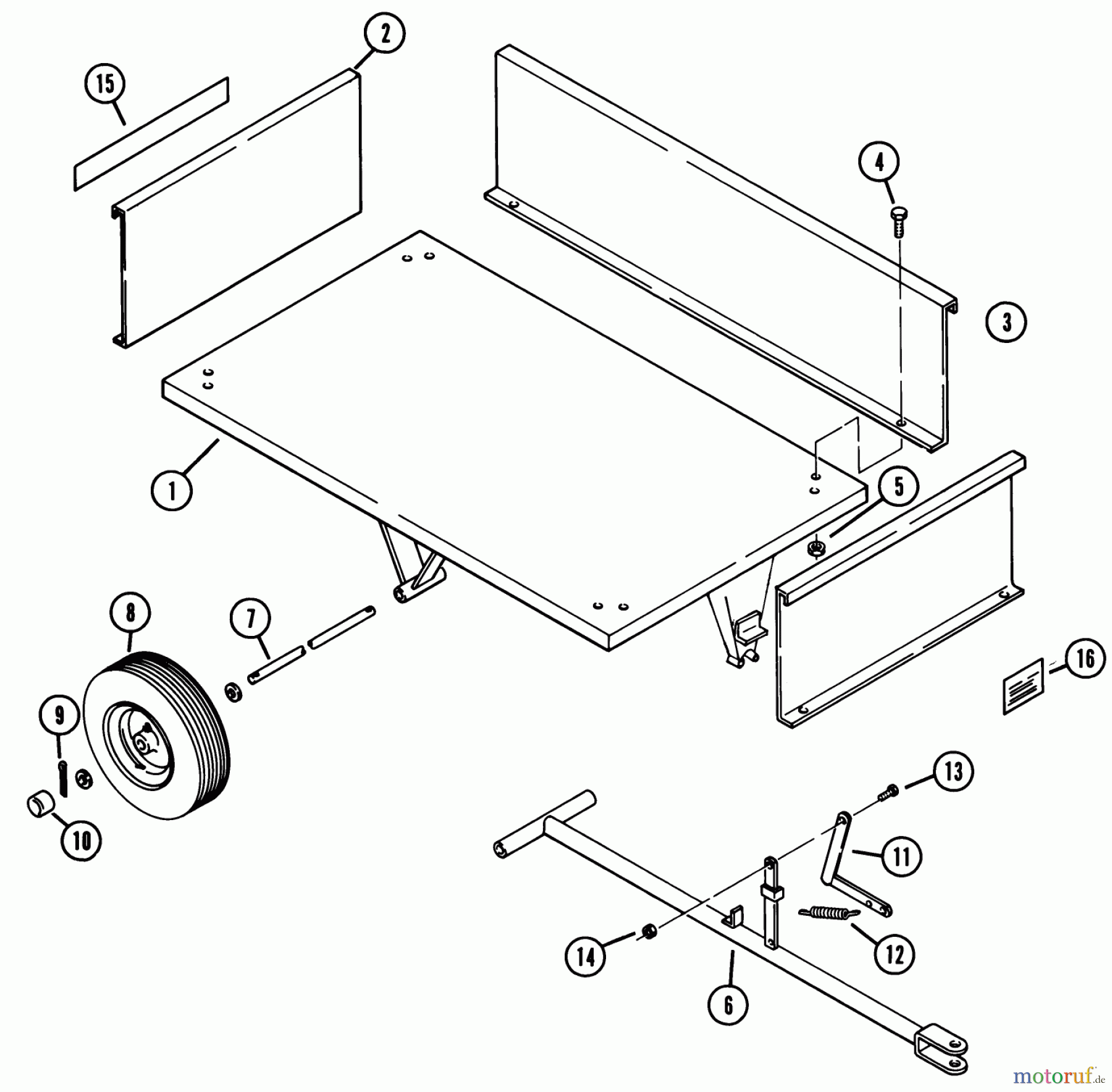 Toro Neu Utility Carts 67-18DC01 - Toro 18 Cubic Foot Cart, 1976 PARTS LIST-18 CUBIC FOOT DUMP CART (FACTORY ORDER NUMBER 67-18DC01)