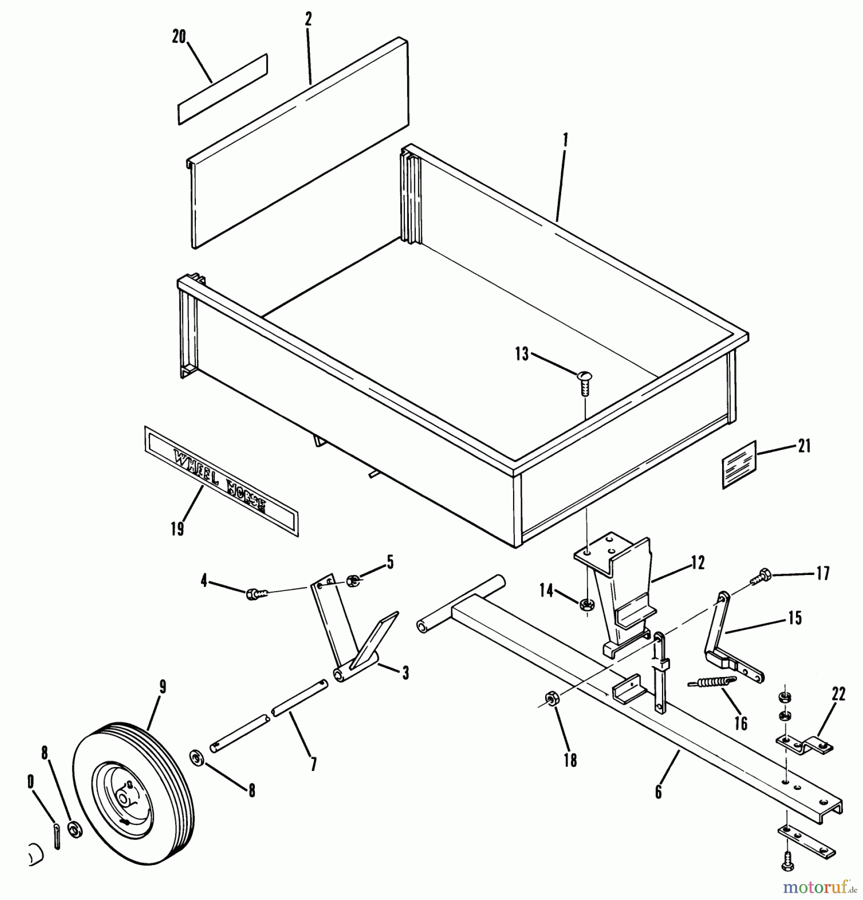 Toro Neu Utility Carts 77-10DC01 - Toro 10 Cubic Foot Cart, 1977 PARTS LIST-10 CUBIC FOOT DUMP CART FACTORY ORDER NUMBER 77-10DC01