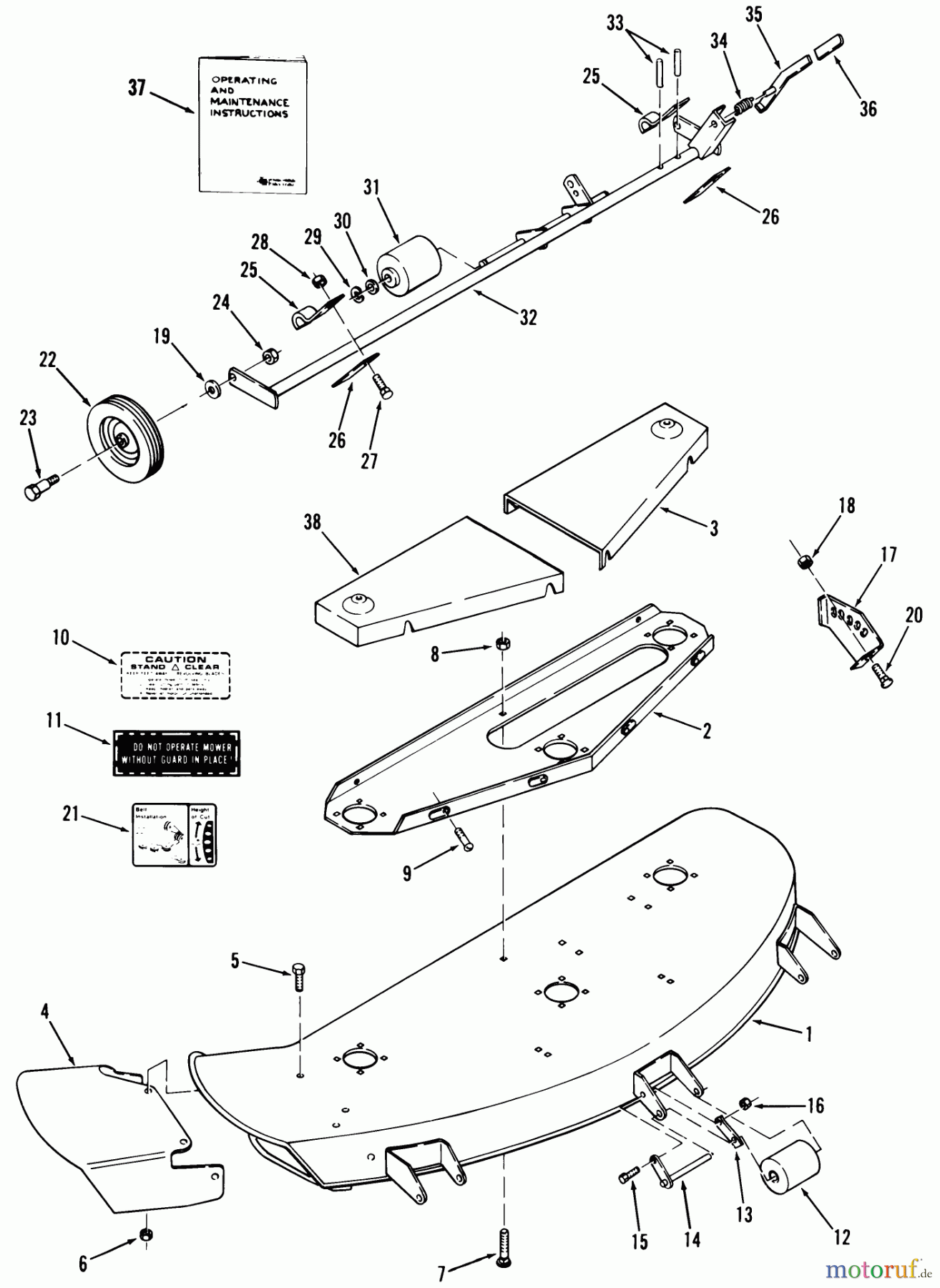 Toro Neu Mowers, Deck Assembly Only 05-48MS01 - Toro 48