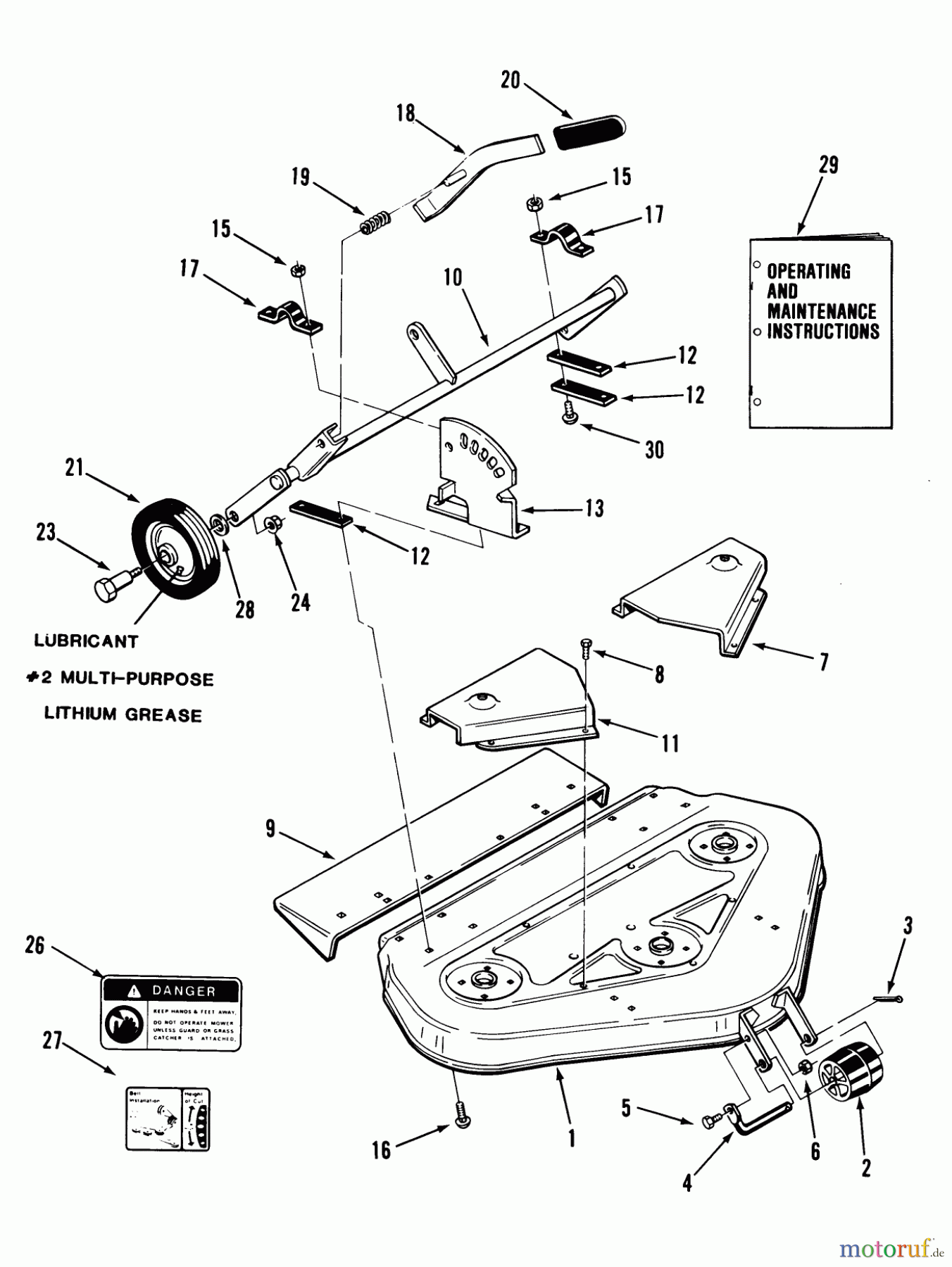 Toro Neu Mowers, Deck Assembly Only 05-36MR04 - Toro 36