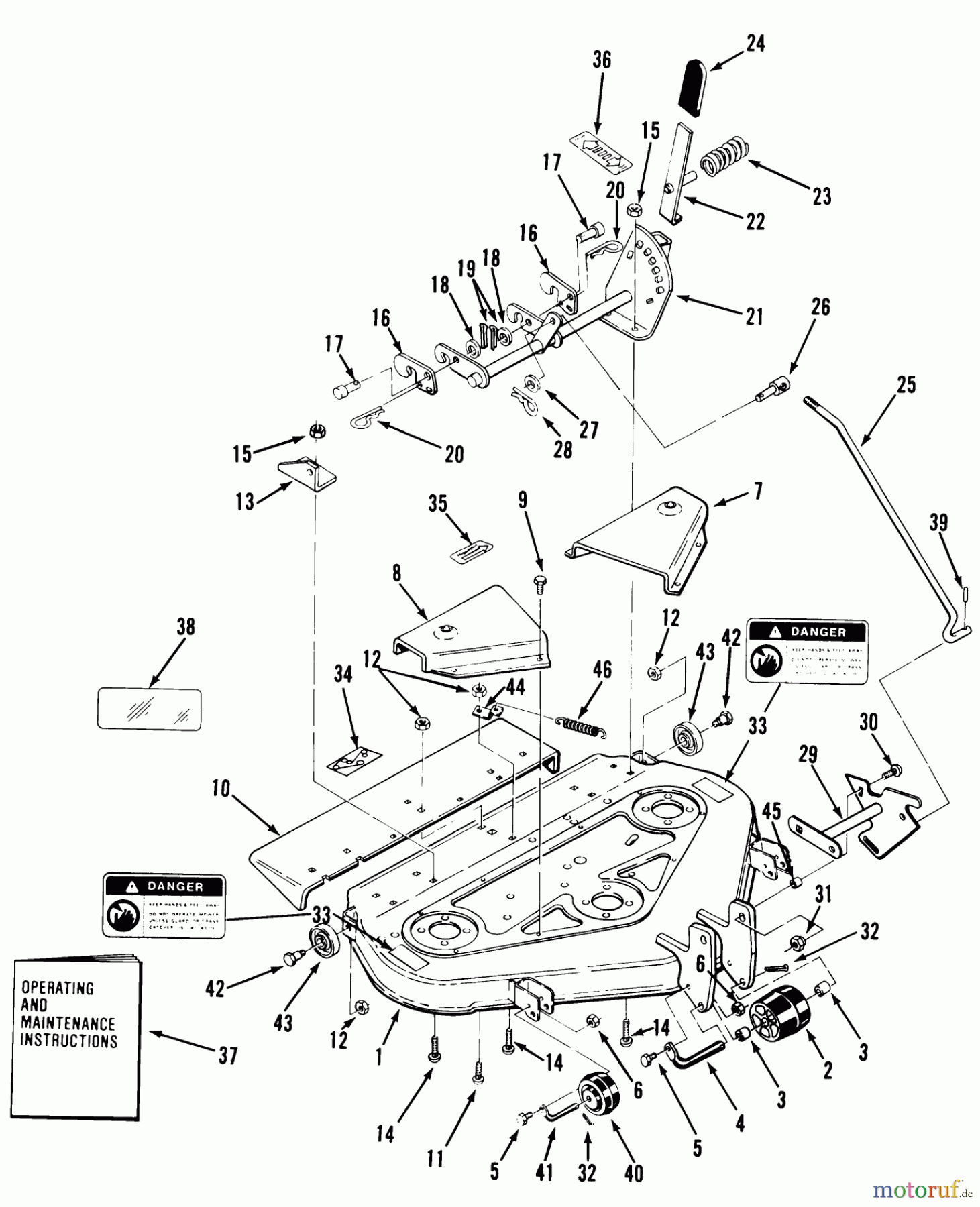 Toro Neu Mowers, Deck Assembly Only 05-36RL01 - Toro 36