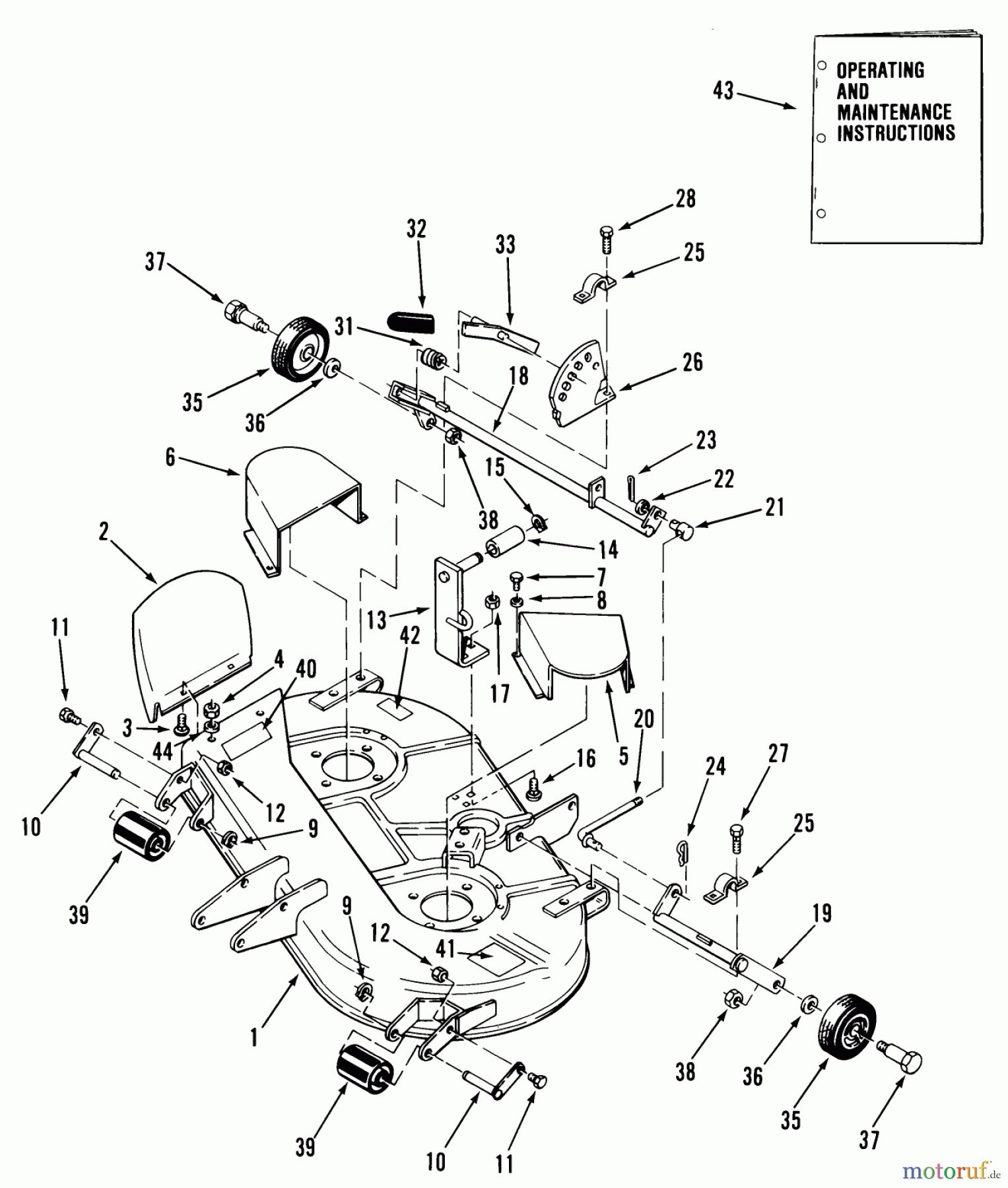 Toro Neu Mowers, Deck Assembly Only A5-36XR02 - Toro 36