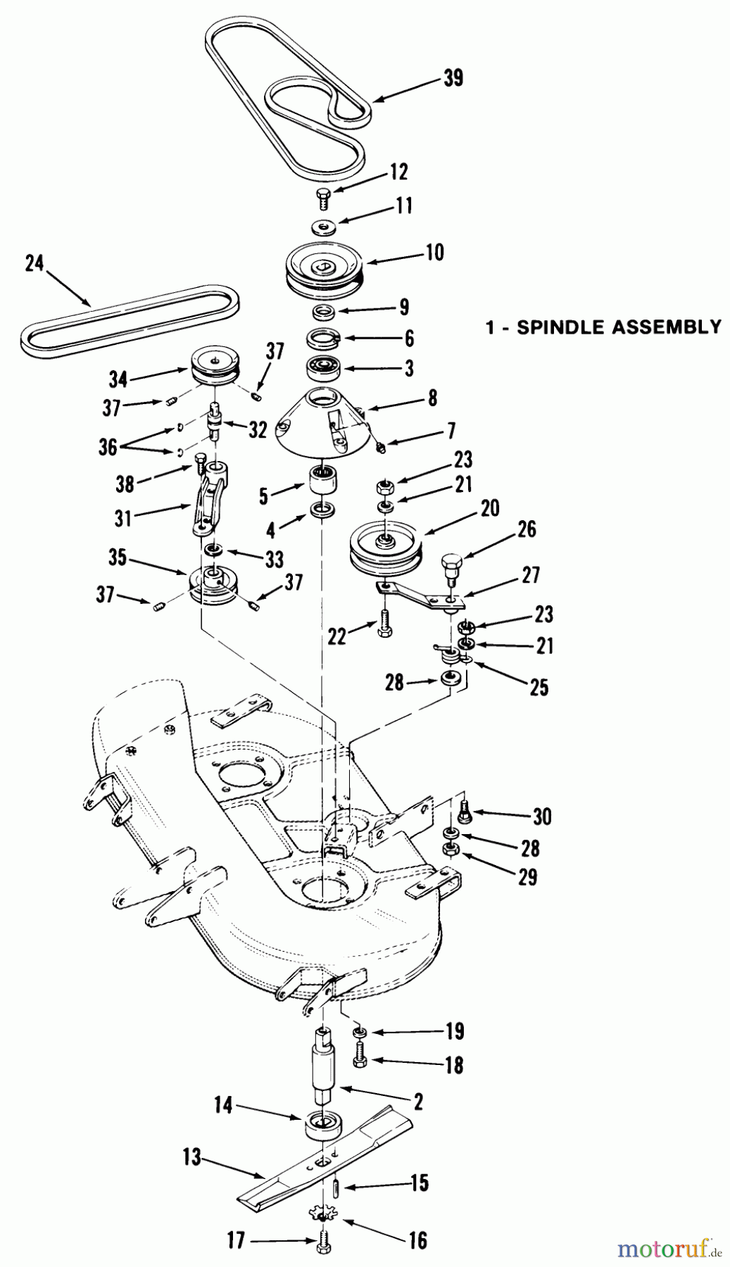 Toro Neu Mowers, Deck Assembly Only A5-37MS02 - Toro 37