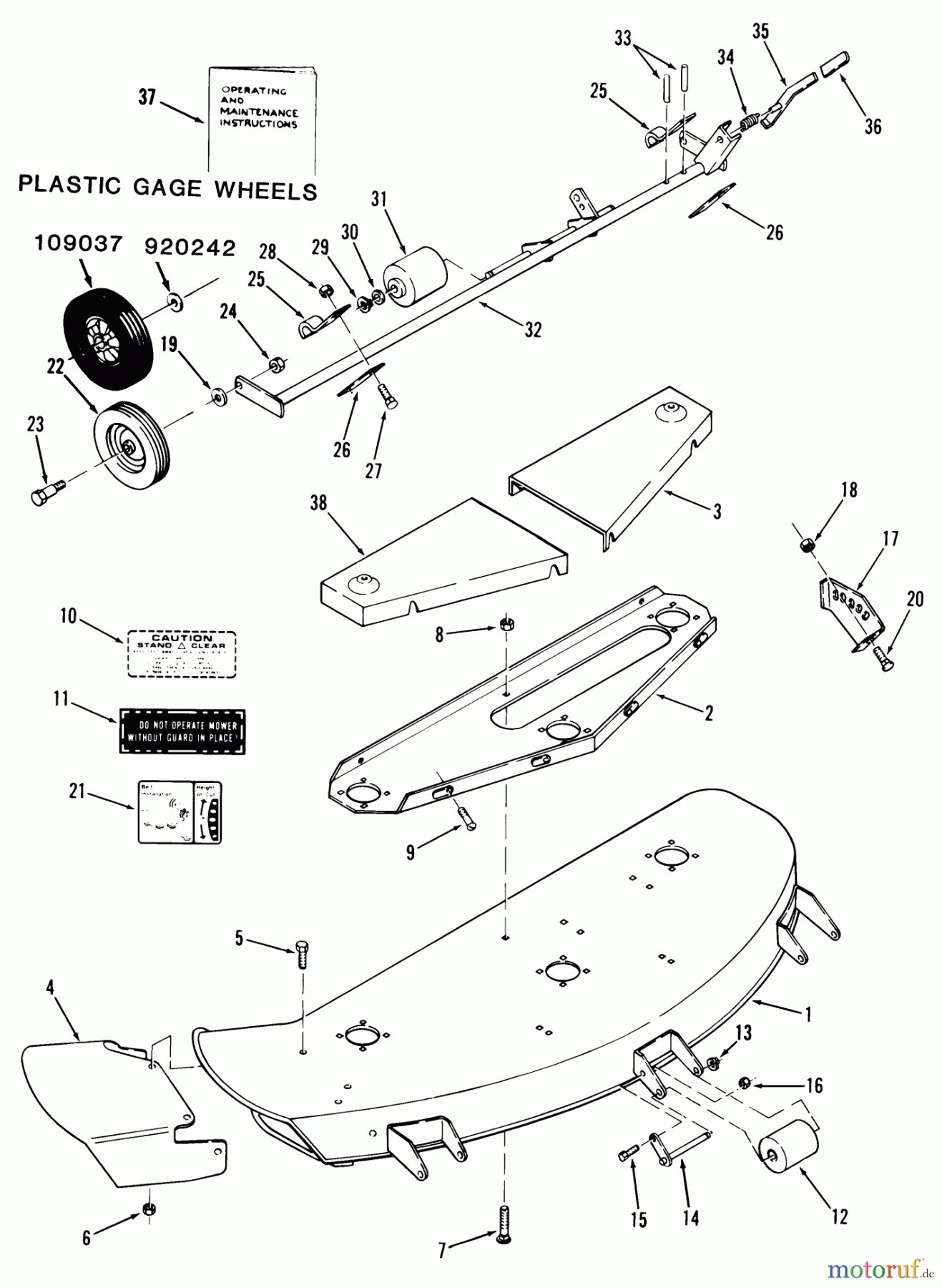 Toro Neu Mowers, Deck Assembly Only 05-42MS02 - Toro 42