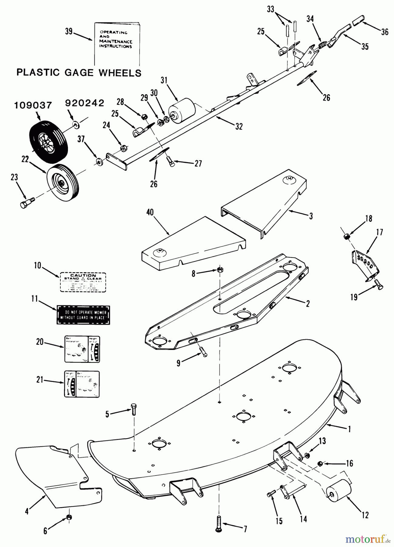 Toro Neu Mowers, Deck Assembly Only B5-42MS01 - Toro 42