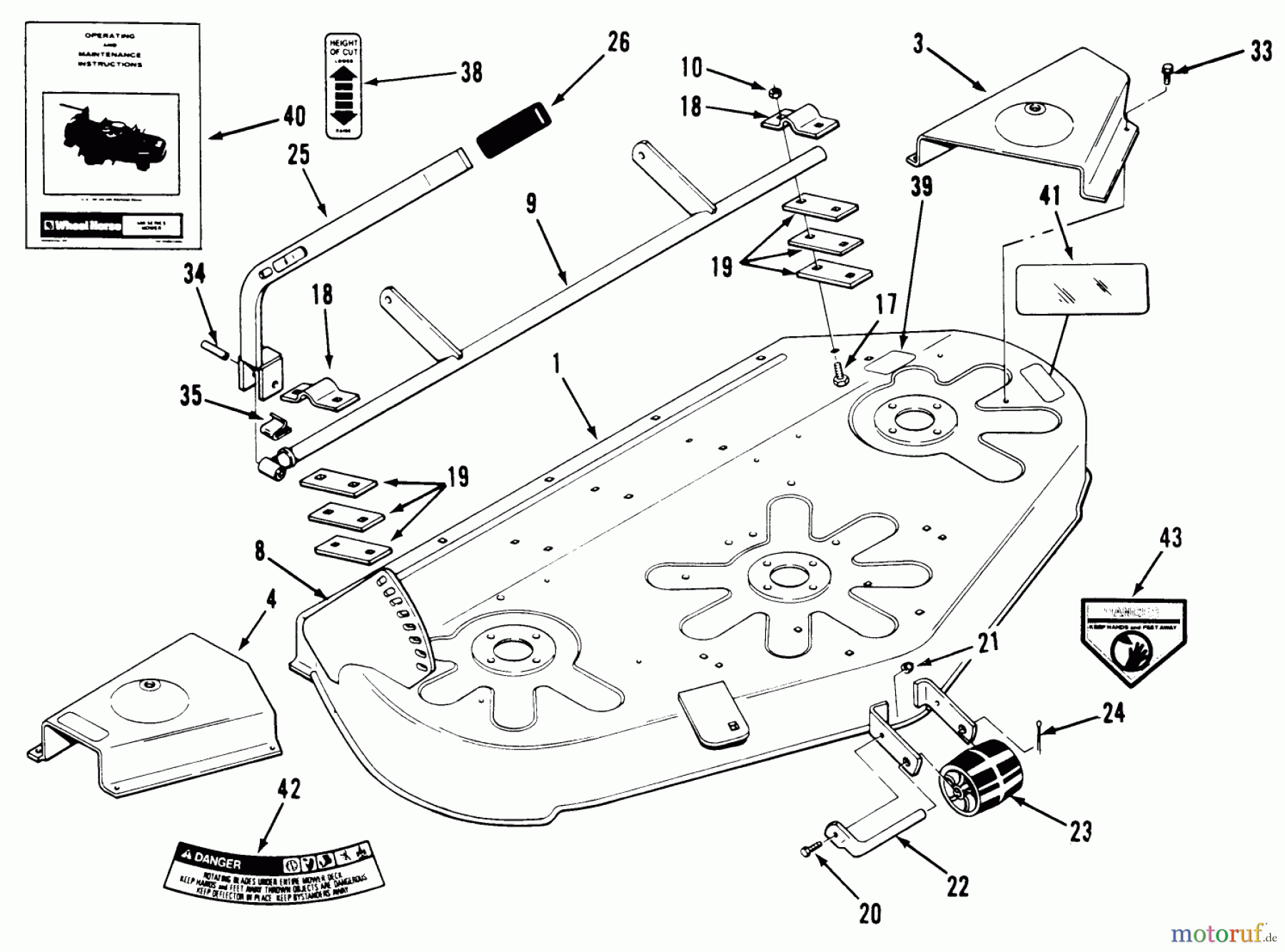 Toro Neu Mowers, Deck Assembly Only 05-42RY02 - Toro 42