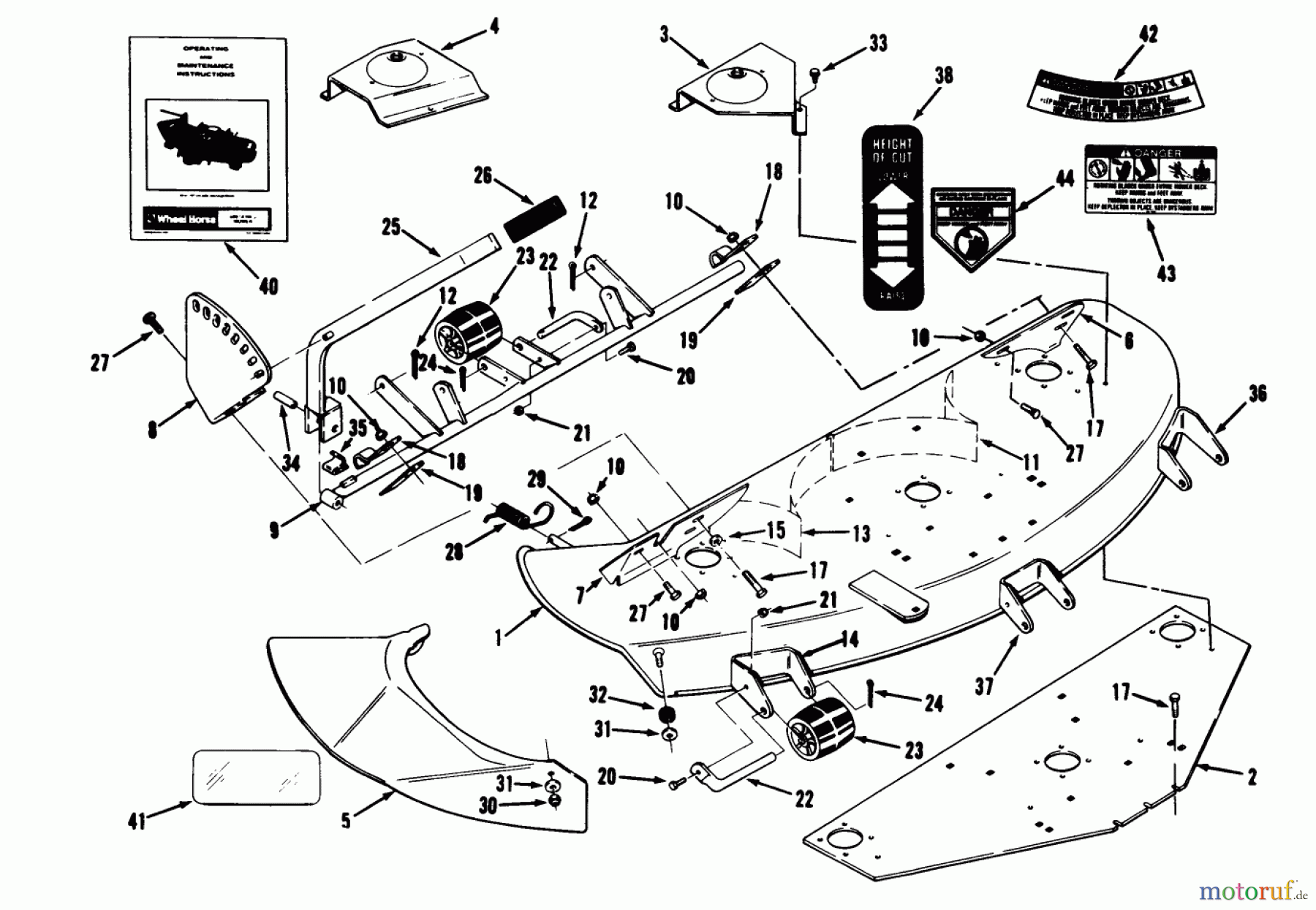 Toro Neu Mowers, Deck Assembly Only 05-42SY02 - Toro 42
